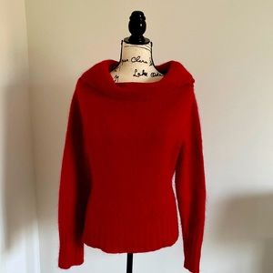 Cowl Neck Angora and Nylon sweater. Soooo warm!